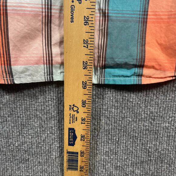 Wrangler Retro Pearl Snap Western Shirt Men's XXL Orange/Green Plaid Cowboy - Picture 8 of 12